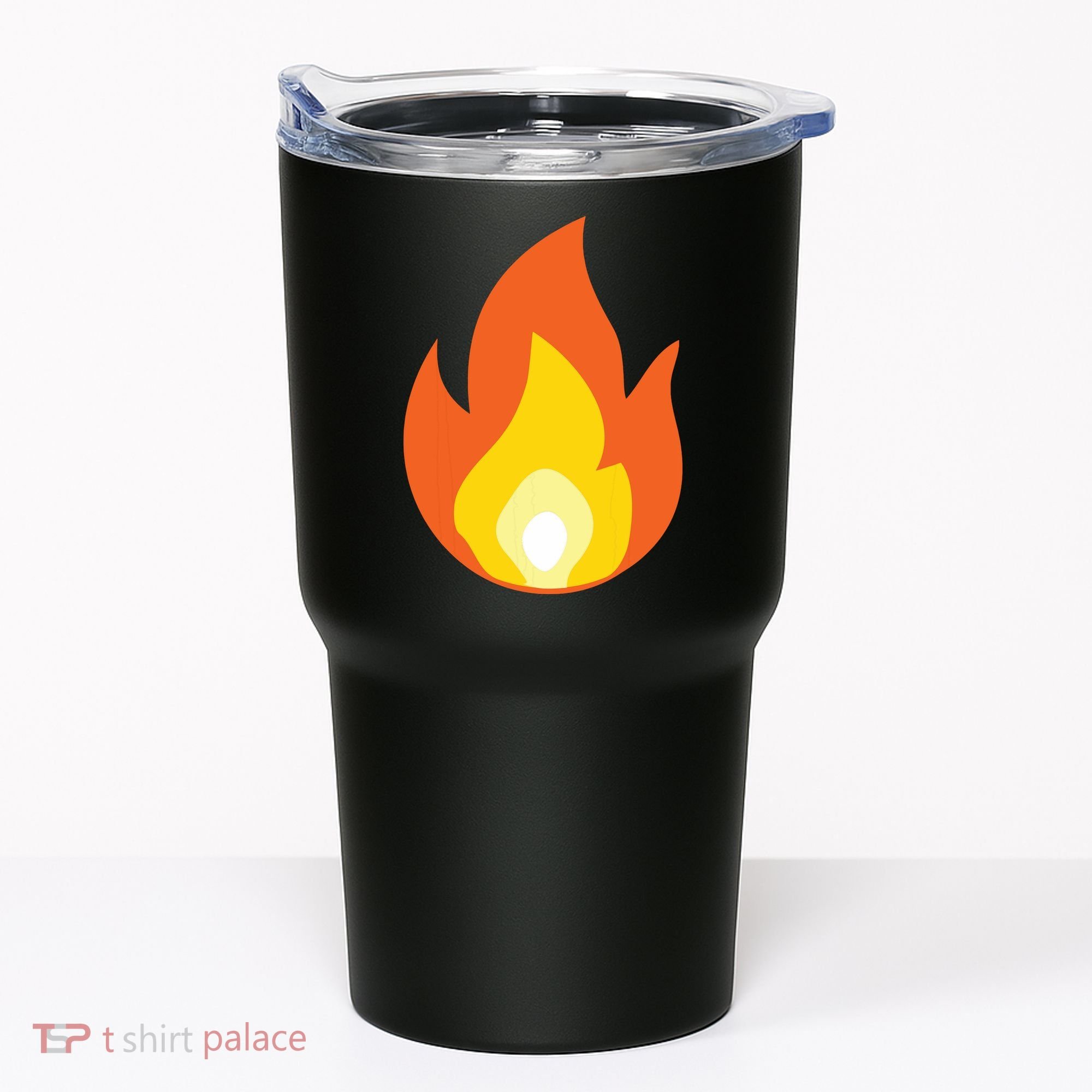 Lit Fire Flame Hot Burning Beach Tumbler