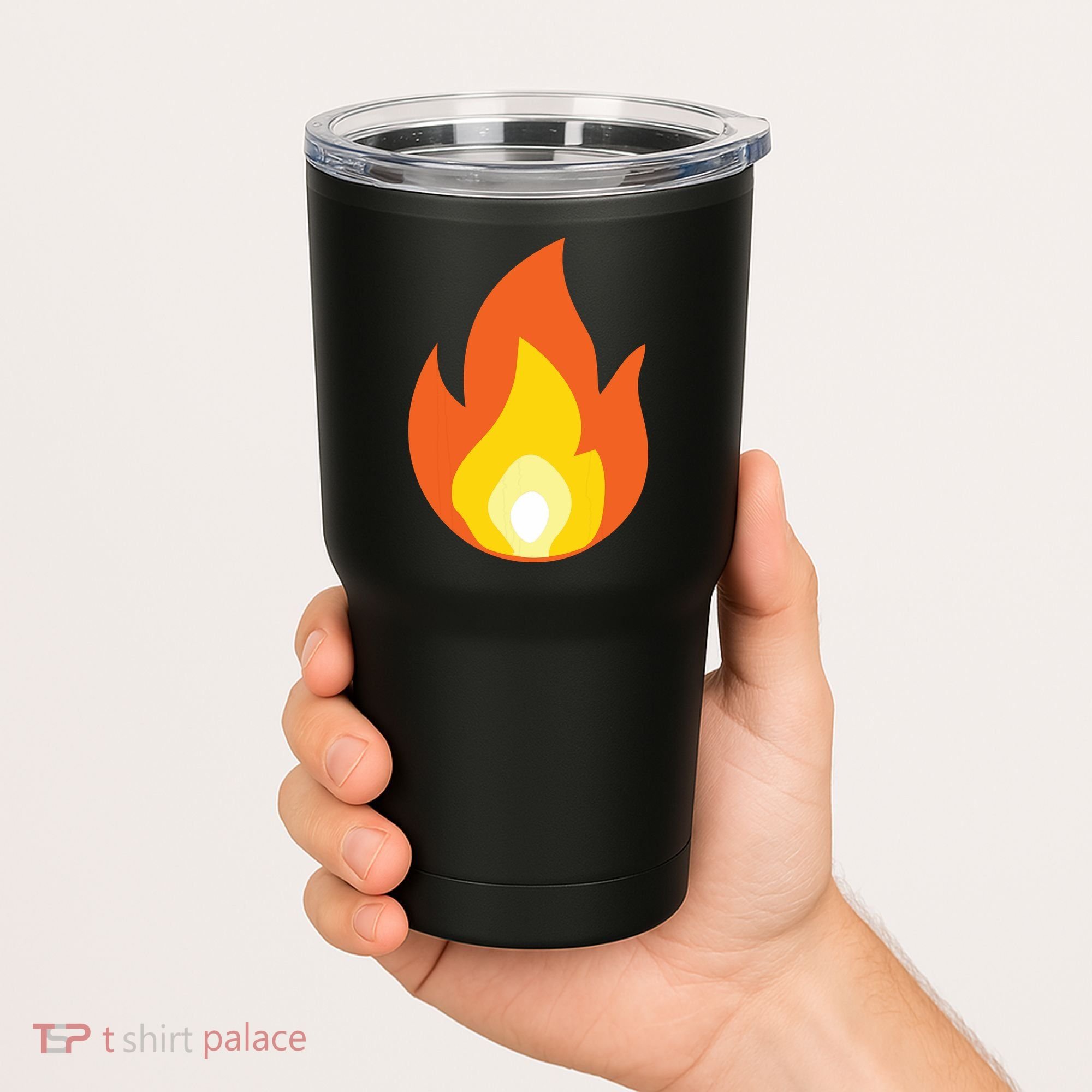 Lit Fire Flame Hot Burning Beach Tumbler