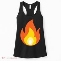Lit Fire Flame Hot Burning Beach Women's Tank Top thumb 0