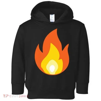Lit Fire Flame Hot Burning Beach Toddler Hoodie