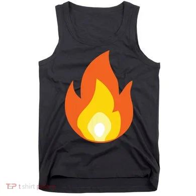 Lit Fire Flame Hot Burning Beach Tank Top