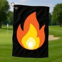 Lit Fire Flame Hot Burning Beach Golf Towel thumb 1