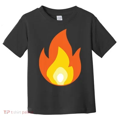 Lit Fire Flame Hot Burning Beach Toddler T-Shirt