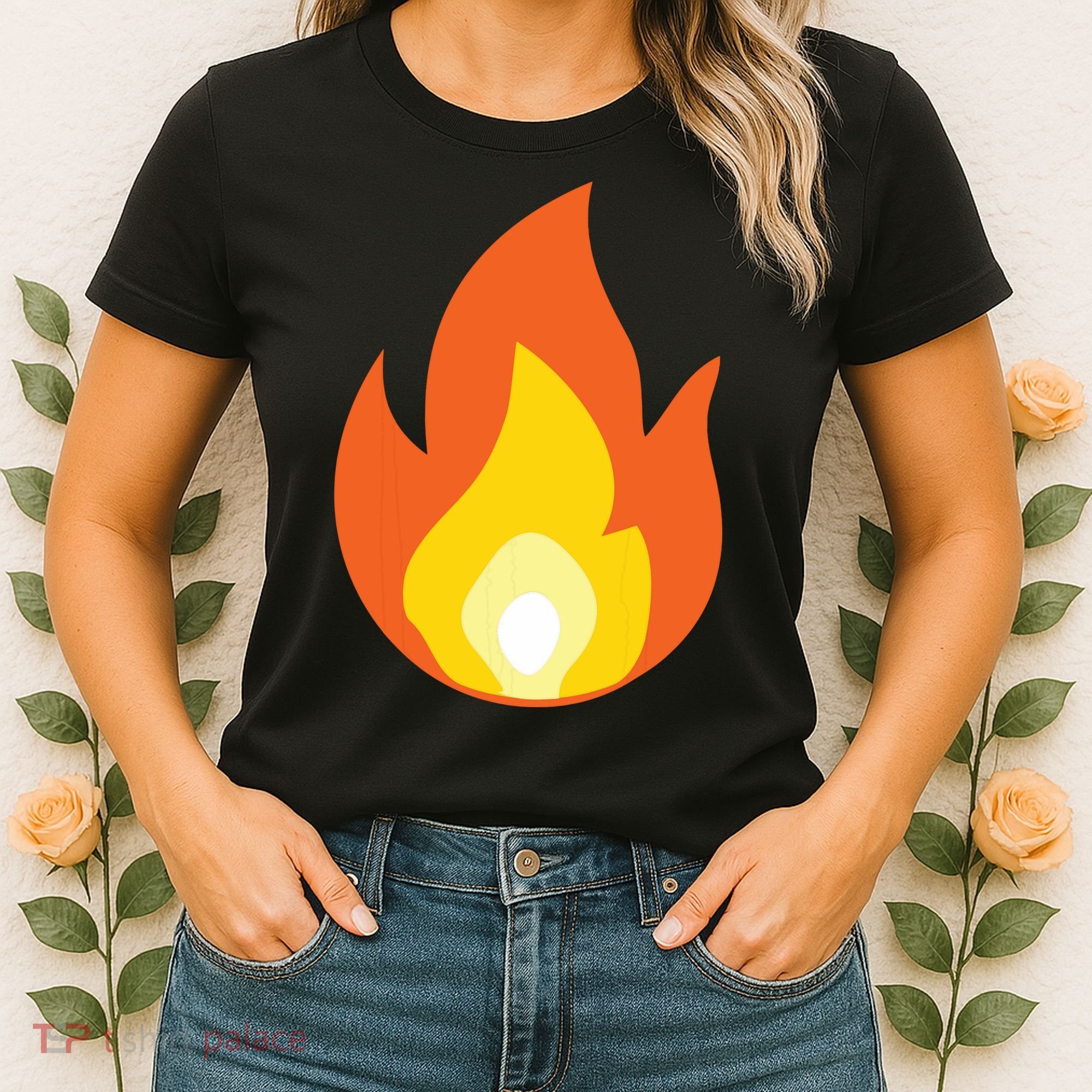 Lit Fire Flame Hot Burning Beach Women's T-Shirt