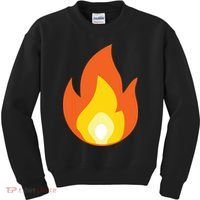 Lit Fire Flame Hot Burning Beach Kids Sweatshirt thumb 0