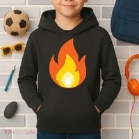 Lit Fire Flame Hot Burning Beach Kids Hoodie thumb 2