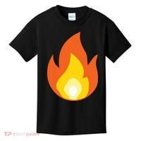 Lit Fire Flame Hot Burning Beach Kids T-Shirt thumb 0