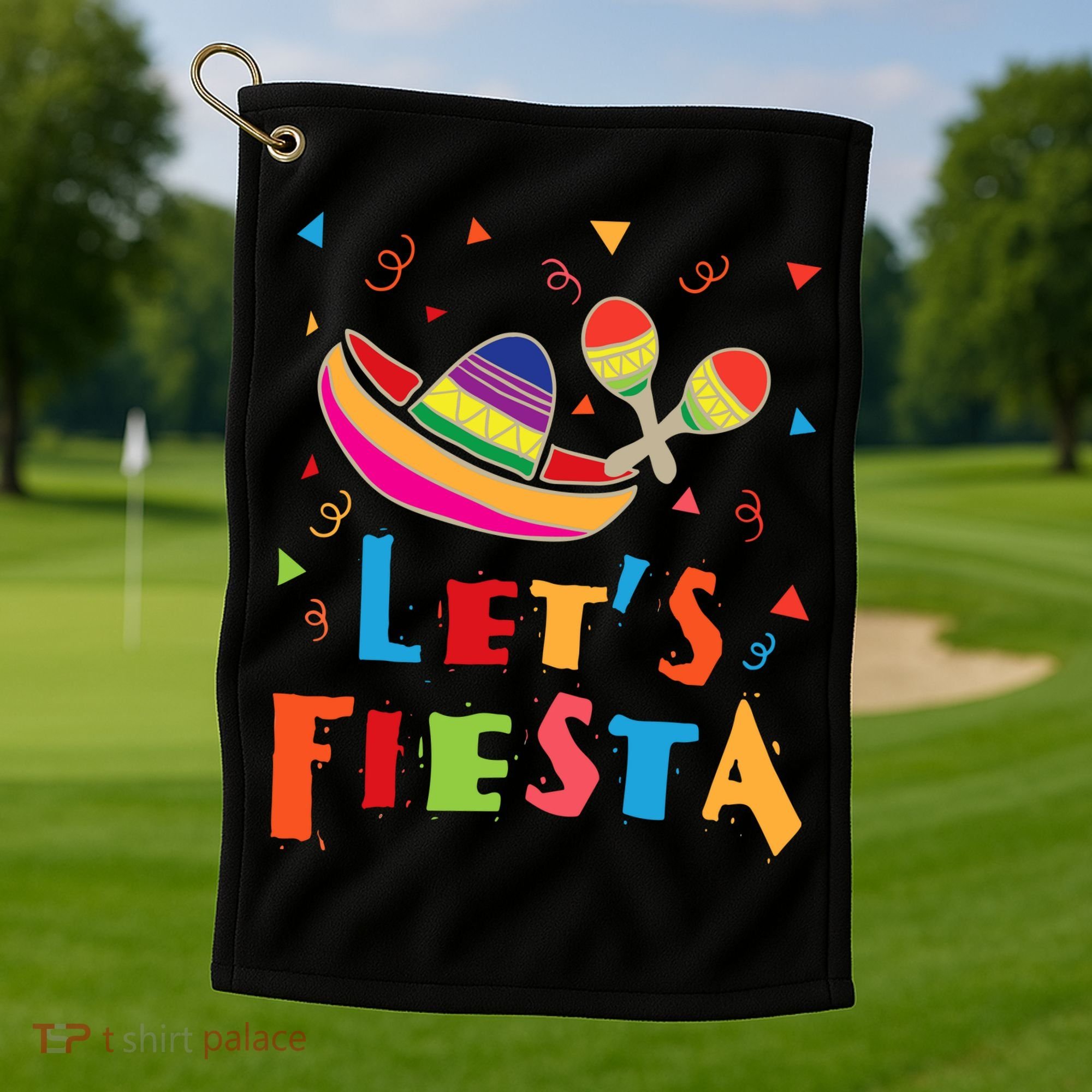 Let's Fiesta Funny Cinco De Mayo Golf Towel
