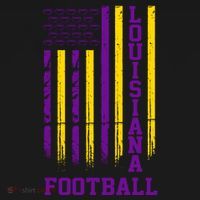 Louisiana Football Fan American Flag Mousepad thumb 1
