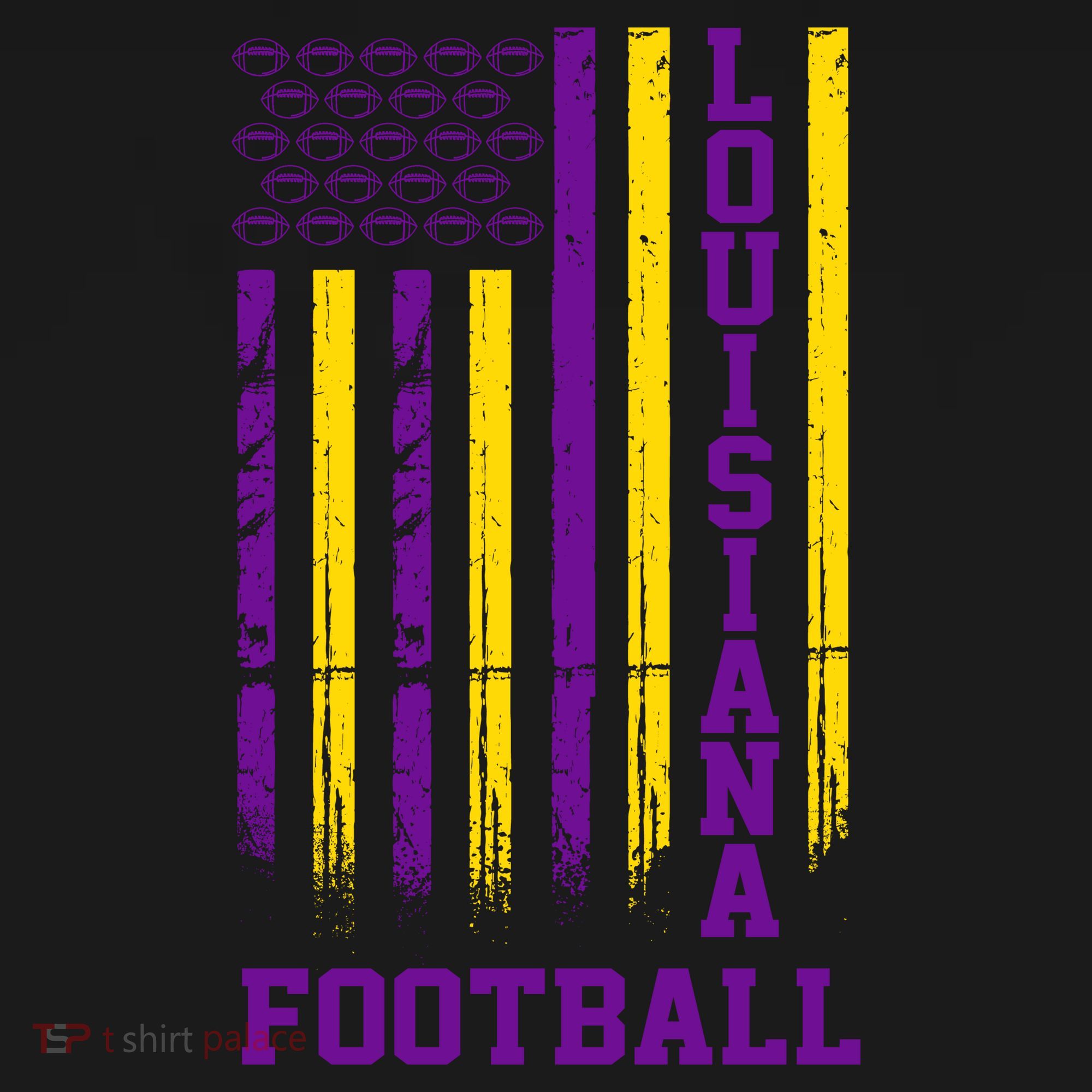 Louisiana Football Fan American Flag Mousepad