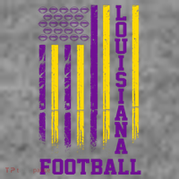 Louisiana Football Fan American Flag Women's Hoodie thumb 2