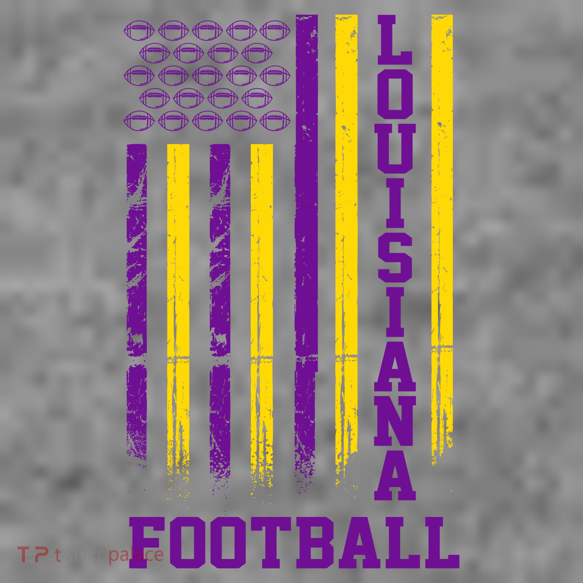 Louisiana Football Fan American Flag Women's Hoodie
