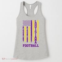 Louisiana Football Fan American Flag Women's Tank Top thumb 0