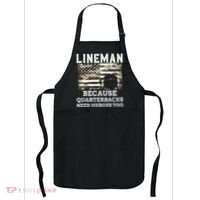 Lineman Football Gift Patriotic American Flag Camouflage Apron thumb 0