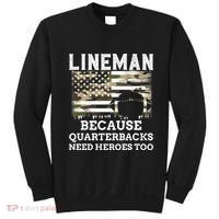 Lineman Football Gift Patriotic American Flag Camouflage Sweatshirt thumb 0