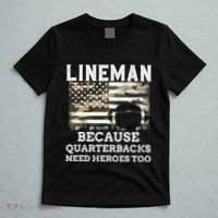 Lineman Football Gift Patriotic American Flag Camouflage T-Shirt thumb 5