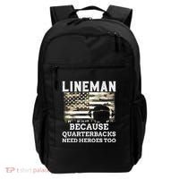 Lineman Football Gift Patriotic American Flag Camouflage Backpack thumb 0