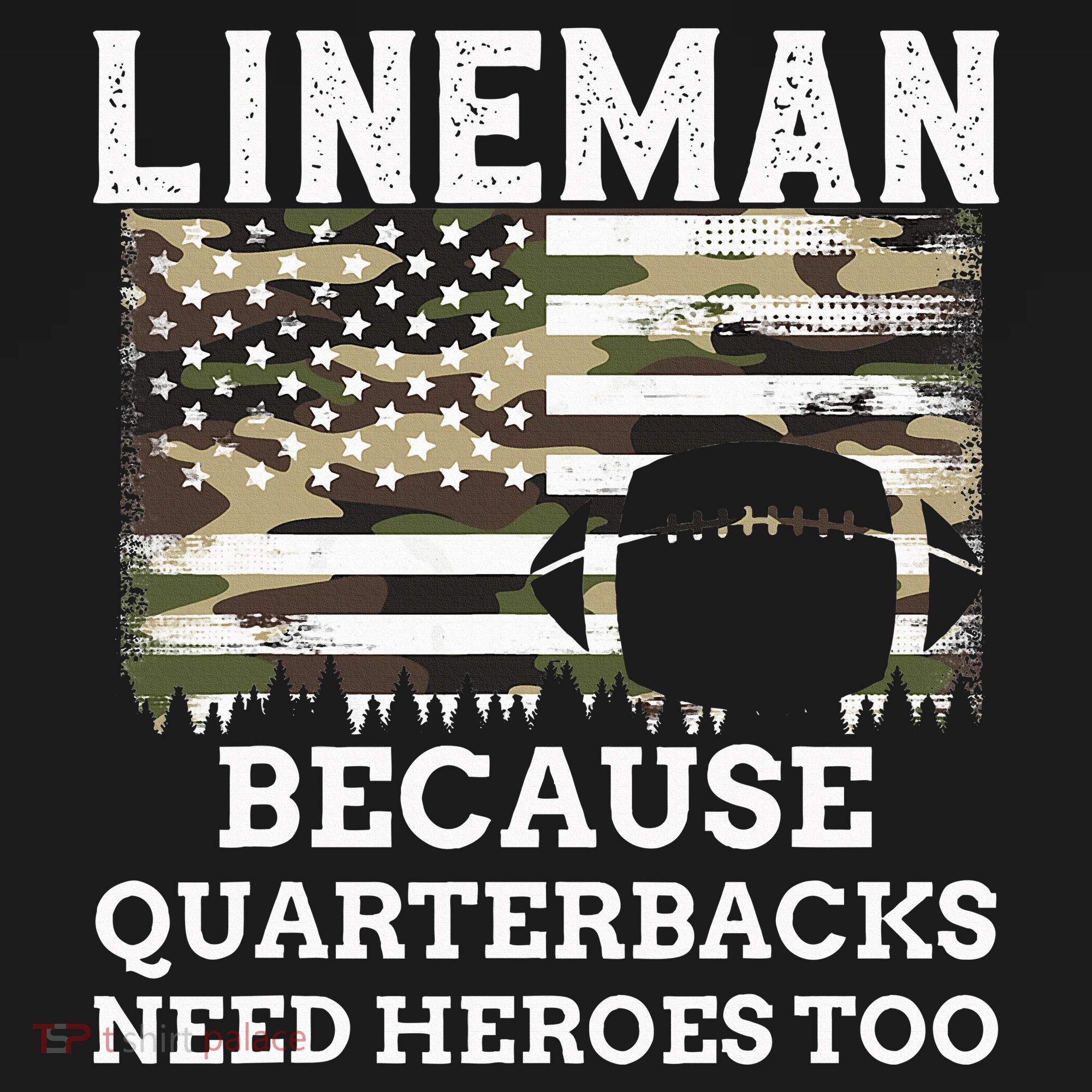Lineman Football Gift Patriotic American Flag Camouflage Mousepad
