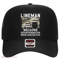 Lineman Football Gift Patriotic American Flag Camouflage Hat thumb 0