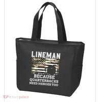 Lineman Football Gift Patriotic American Flag Camouflage Tote Bag thumb 3