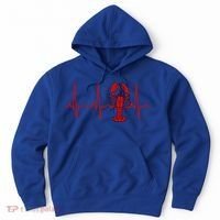 Lobster Funny Gift Lobster Heartbeat Hooded Gift Gift Hoodie thumb 0
