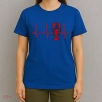 Lobster Funny Gift Lobster Heartbeat Hooded Gift Gift T-Shirt thumb 4