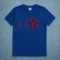 Lobster Funny Gift Lobster Heartbeat Hooded Gift Gift T-Shirt thumb 5