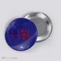 Lobster Funny Gift Lobster Heartbeat Hooded Gift Gift Button thumb 0