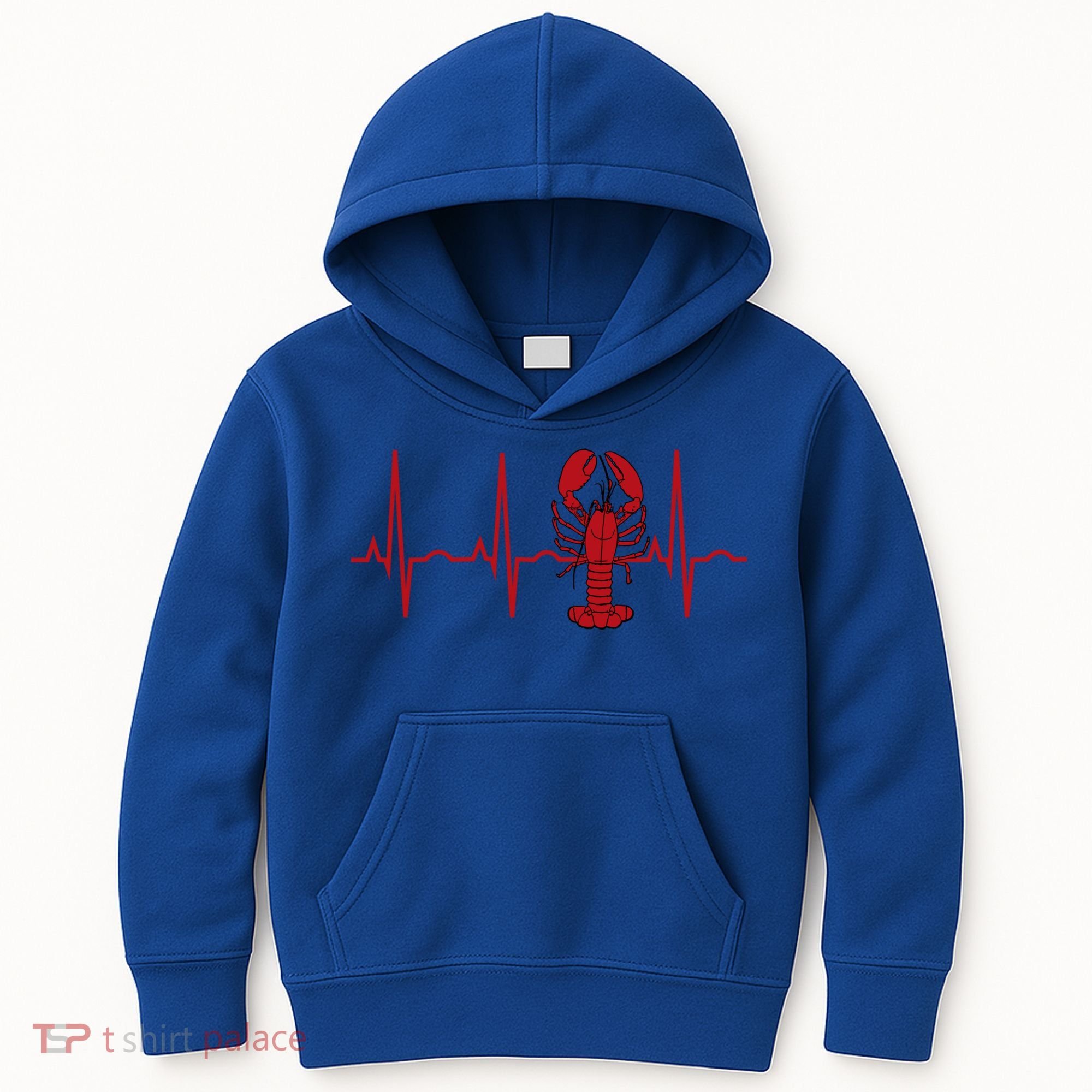 Lobster Funny Gift Lobster Heartbeat Hooded Gift Gift Kids Hoodie