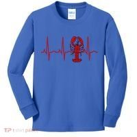 Lobster Funny Gift Lobster Heartbeat Hooded Gift Gift Kids Long Sleeve Shirt thumb 0