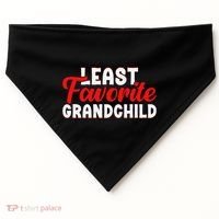 Least Favorite Grandchild USA-Made Doggie Bandana thumb 0
