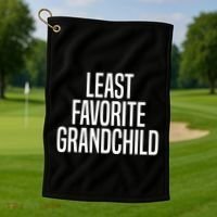 Least Favorite Grandchild Golf Towel thumb 1