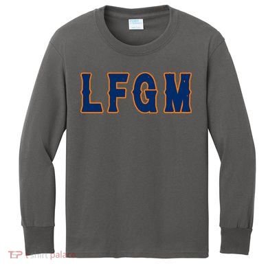 LFGM Vintage Baseball Fans Catchers Pitchers Kids Long Sleeve Shirt