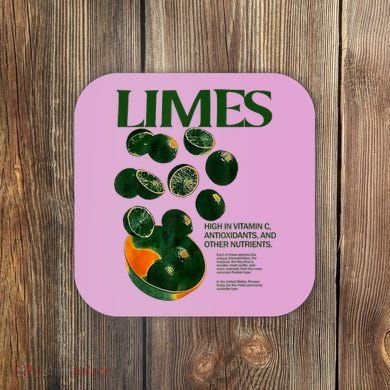 Limes Funny High In Vitamin C Antioxidants Other Nutrients Coaster