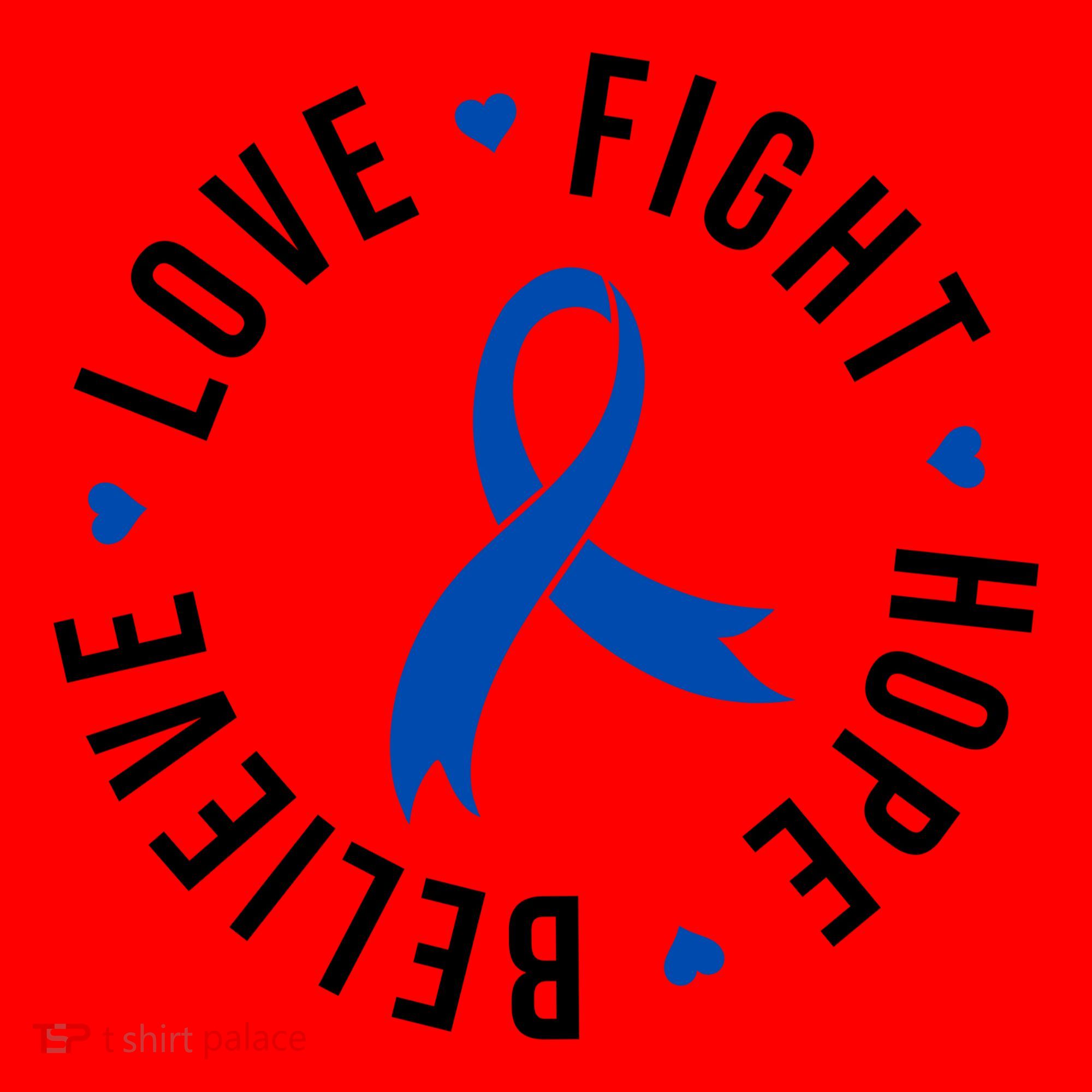 Love Fight Hope And Believe Colon Cancer Awareness Santa Hat