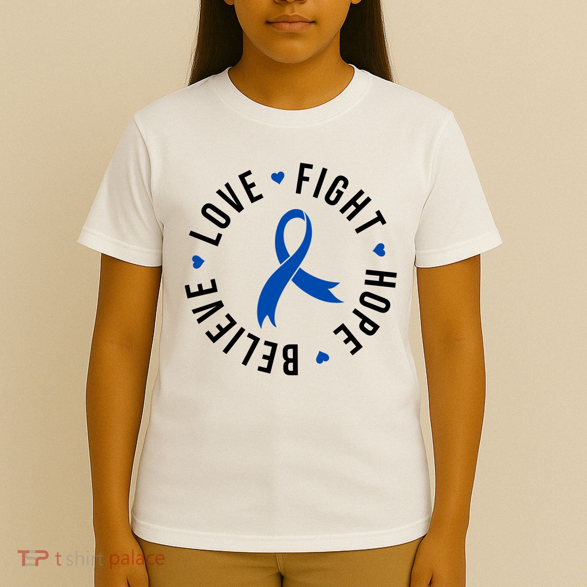 Love Fight Hope And Believe Colon Cancer Awareness T-Shirt