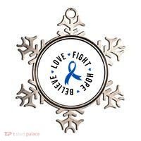 Love Fight Hope And Believe Colon Cancer Awareness Ornament thumb 0