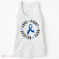 Love Fight Hope And Believe Colon Cancer Awareness Women's Tank Top thumb 0