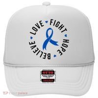 Love Fight Hope And Believe Colon Cancer Awareness Hat thumb 0