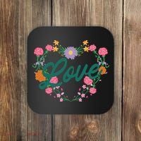 Love Floral Heart Coaster thumb 0