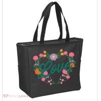 Love Floral Heart Tote Bag thumb 2