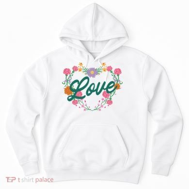 Love Floral Heart Hoodie