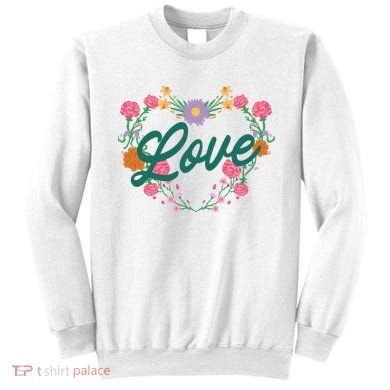Love Floral Heart Sweatshirt