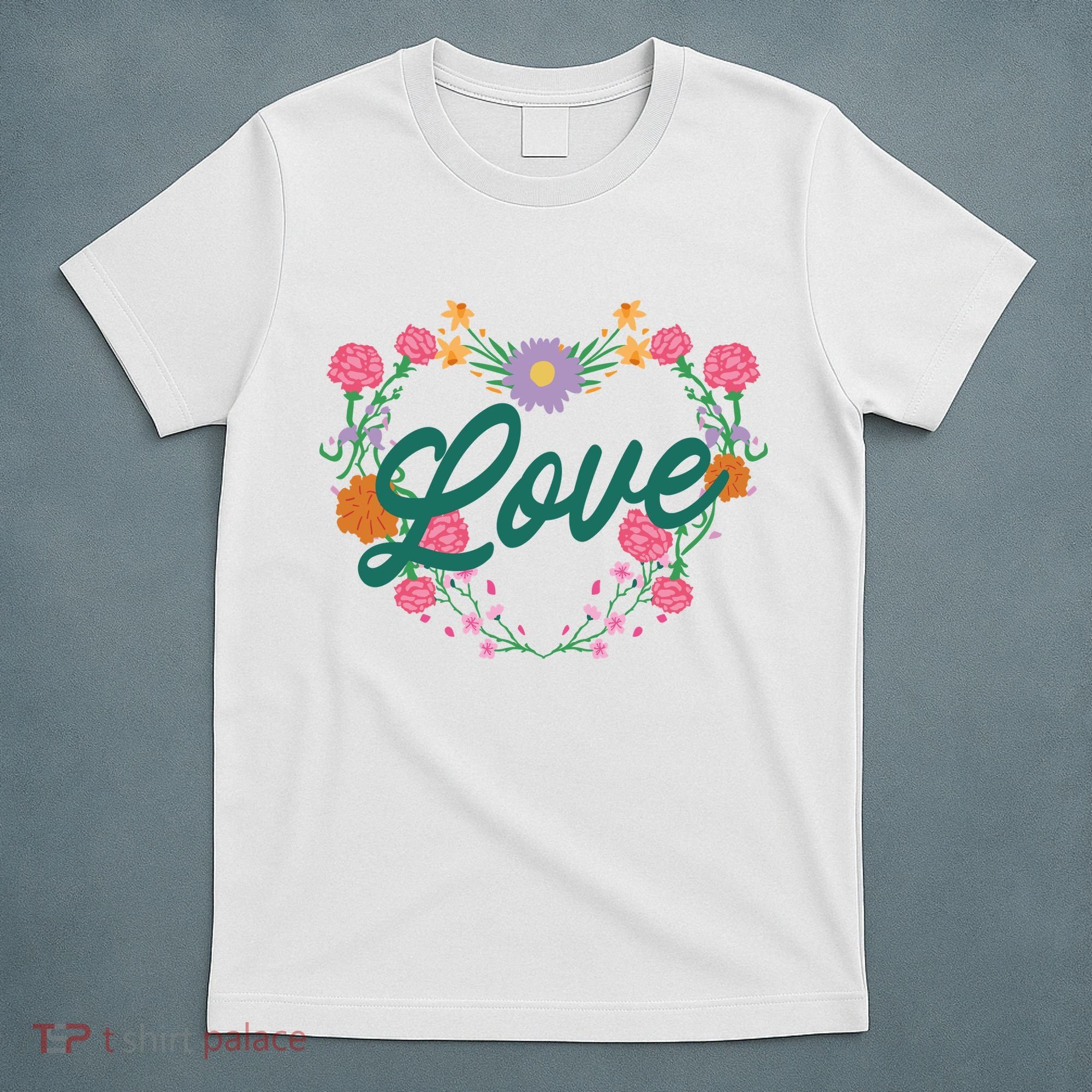 Love Floral Heart T-Shirt