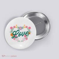 Love Floral Heart Button thumb 0