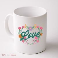 Love Floral Heart Coffee Mug thumb 0