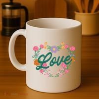 Love Floral Heart Coffee Mug thumb 4