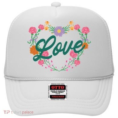 Love Floral Heart Hat