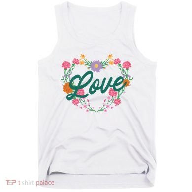 Love Floral Heart Tank Top