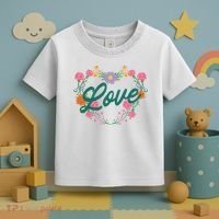 Love Floral Heart Toddler T-Shirt thumb 3